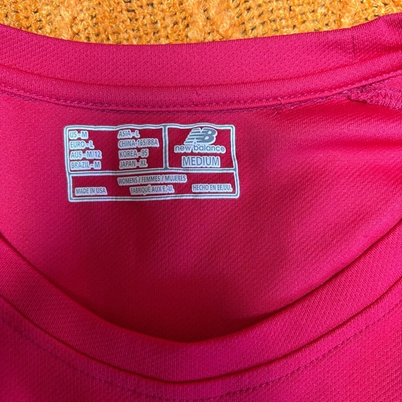 New Balance Women's Long Sleeve Tee - Red - Picture 3 of 3